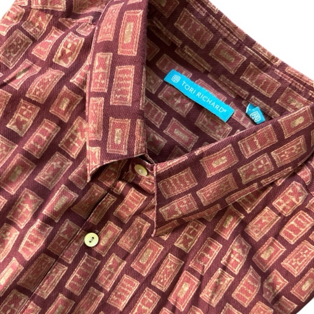 Tori Richard Made in USA Hawaiian Shirt Big Mans 2X Tropical Honolulu - Picture 8 of 8
